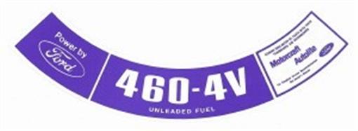 Ford 460 air cleaner decal #6